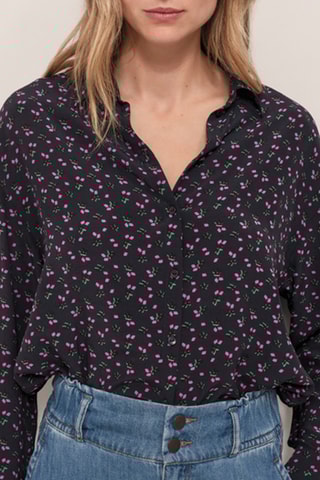 Camisa - Azul-noite e violeta