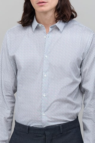 Camisa slim - Azul-marinho