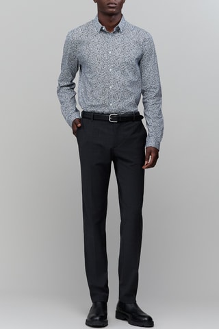 Camisa slim - Azul-marinho