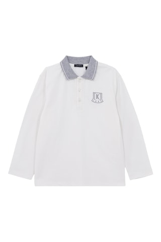 Polo em algodão biológico - Branco