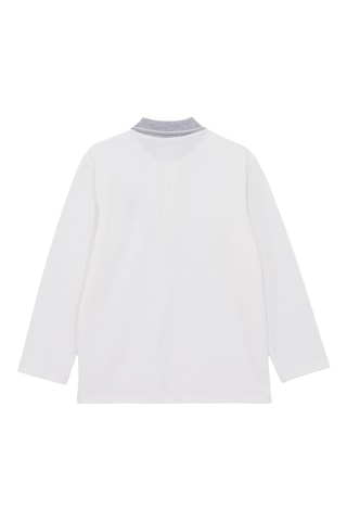 Polo em algodão biológico - Branco