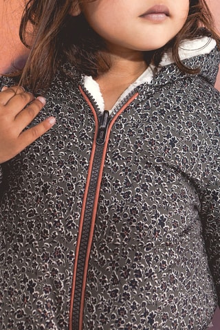 Blusão reversível com capuz - Caqui e cru - IKKS