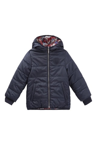 Blusão reversível com capuz - Azul - IKKS