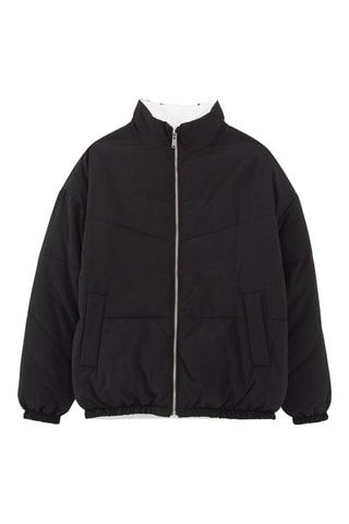 Blusão acolchoado reversível - Preto e branco - IKKS Júnior