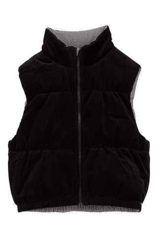 Colete acolchoado reversível - Preto e branco - IKKS Júnior