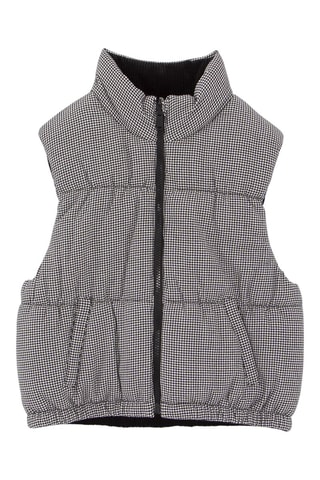 Colete acolchoado reversível - Preto e branco - IKKS Júnior