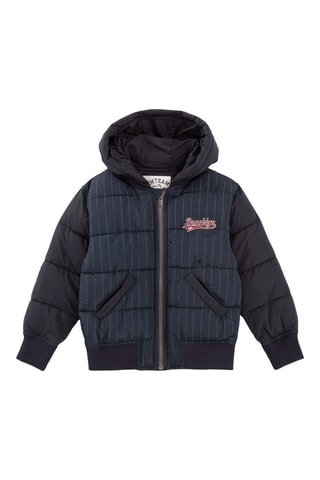 Blusão acolchoado com capuz - Azul-marinho - IKKS Júnior