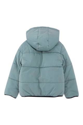Blusão acolchoado reversível - Cinzento-claro e verde-água - IKKS Júnior