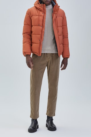 Blusão acolchoado com capuz - Vermelho-tijolo - IKKS