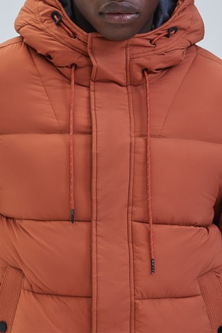 Blusão acolchoado com capuz - Vermelho-tijolo - IKKS