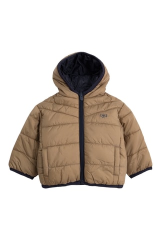 Blusão reversível com capuz - Camel - IKKS