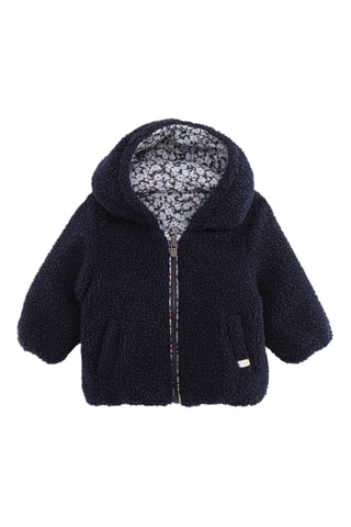 Blusão reversível - Azul-marinho e branco