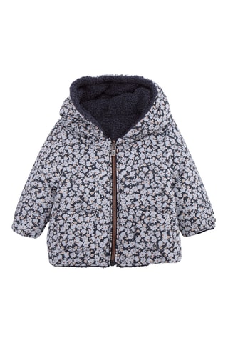 Blusão reversível - Azul-marinho e branco