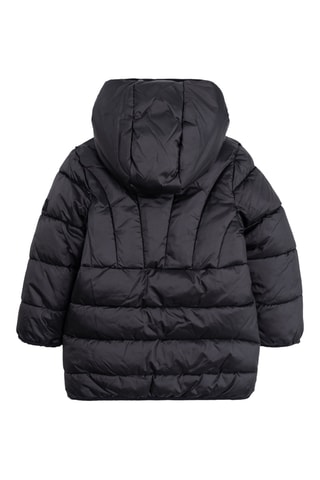 Blusão comprido reversível - Preto e rosa