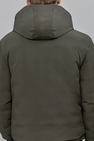 Blusão reversível com capuz - Caqui