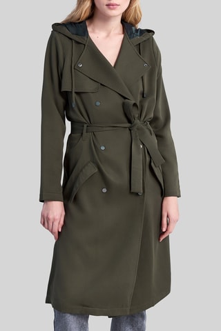 Trench com capuz - Caqui - IKKS