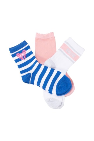 3 pares de meias - Multicor - IKKS