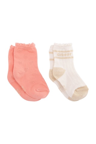 2 pares de meias - Rosa - IKKS