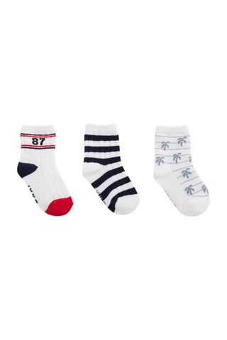 3 pares de meias - Branco - IKKS