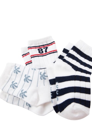 3 pares de meias - Branco - IKKS