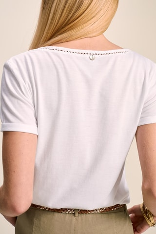 T-shirt direita em algodão biológico - Branco