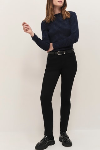 T-shirt em algodão biológico - Azul-marinho