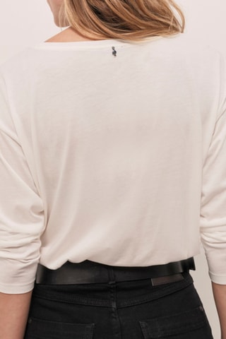 T-shirt em algodão biológico - Cru e preto