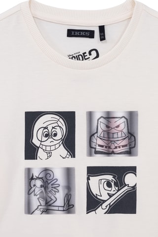 T-shirt em algodão biológico Vice-versa 2 Disney - Cru