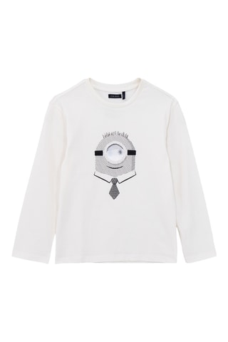 T-shirt em algodão biológico Os Minions - Cru