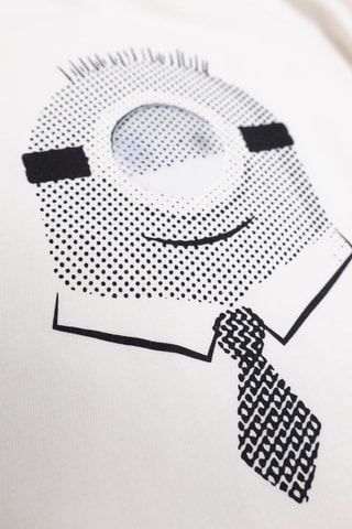 T-shirt em algodão biológico Os Minions - Cru