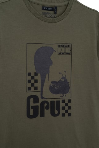 T-shirt em algodão biológico Gru Os Minions - Caqui