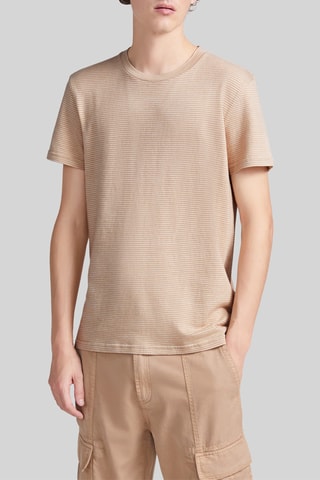 T-shirt em algodão biológico - Bege