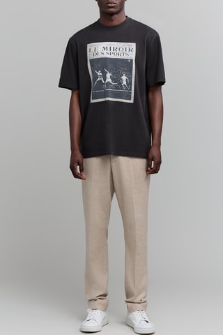 T-shirt em algodão biológico - Cinzento-escuro