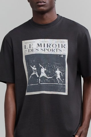 T-shirt em algodão biológico - Cinzento-escuro