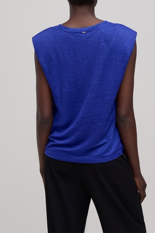 Blusa em linho - Azul-elétrico - IKKS