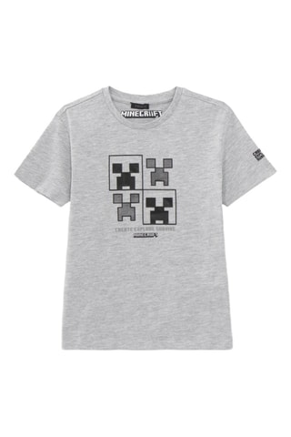 T-shirt Minecraft - Cinzento - IKKS