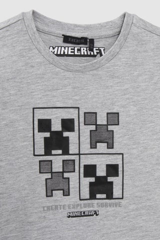 T-shirt Minecraft - Cinzento - IKKS