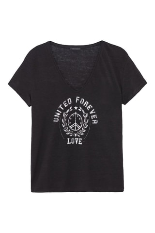 T-shirt em linho - Preto - IKKS