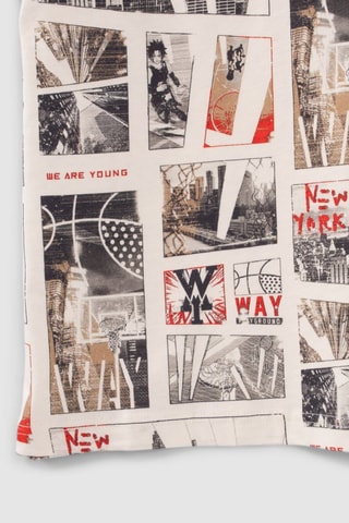 T-shirt em algodão biológico - Cru - IKKS Junior