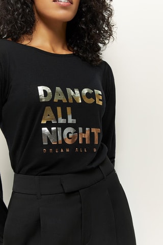 T-shirt em lã - Preto - One Step