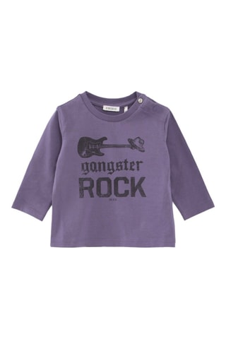 T-shirt em algodão biológico - Violeta - IKKS Junior