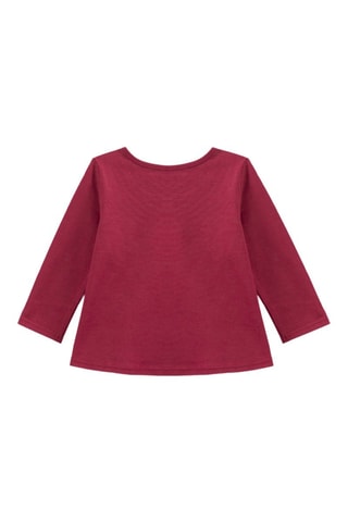 T-shirt em algodão biológico - Bordô - IKKS Junior