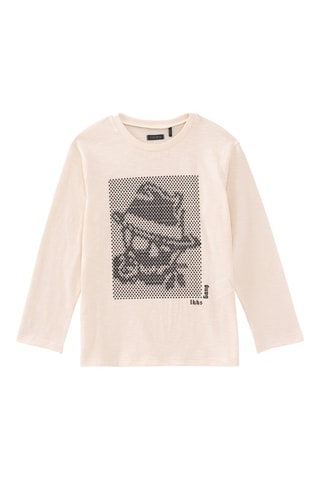 T-shirt em algodão biológico - Cru - IKKS Junior