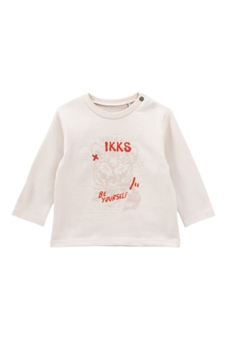 T-shirt em algodão biológico - Cru - IKKS Junior