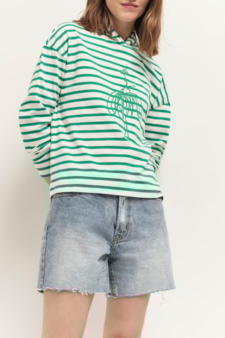 T-shirt com capuz - Verde - One Step