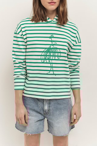 T-shirt com capuz - Verde - One Step