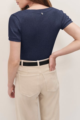 Top - Azul-marinho - One Step