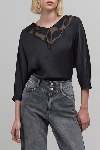 Blusa oversize - Preto - IKKS