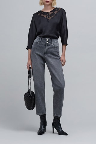 Blusa oversize - Preto - IKKS