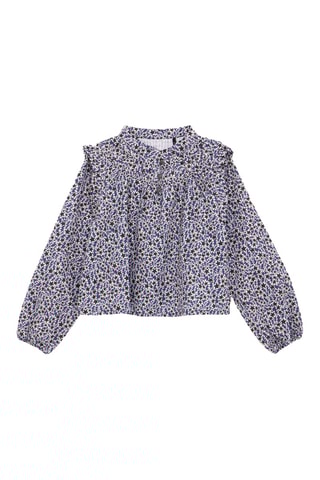 Blusa em algodão biológico - Cinzento-claro